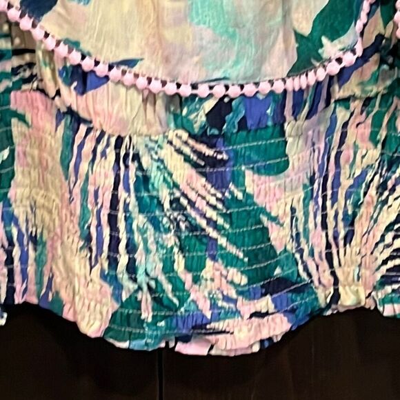 NWT TORRID CRINKLE GAUZE COLD SHOULDER RUFFLE TOP SIZE 3X - Picture 4 of 7